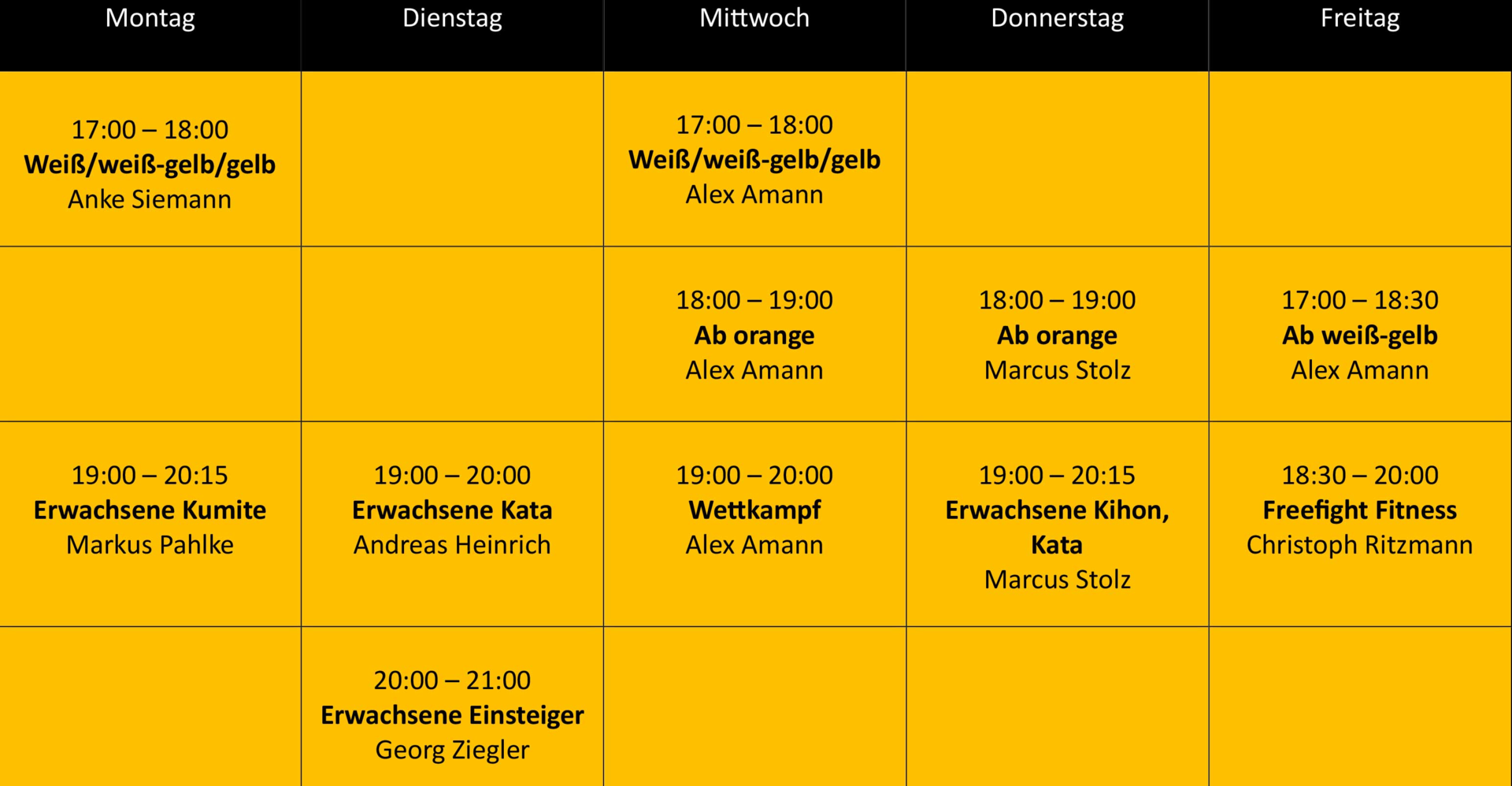 Trainingsplan